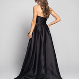 Vestido Longo Glamour Decote Drapeado