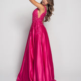 Robe glamour brodée à paillettes