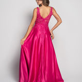 Robe glamour brodée à paillettes