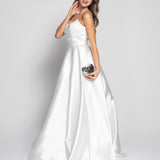 Vestido Longo Glamour Decote Drapeado