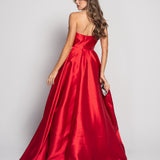 Vestido Longo Glamour Decote Drapeado