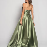 Vestido Longo Glamour Decote Drapeado