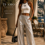Calça Ti.Amo Listra Lateral & Guipura