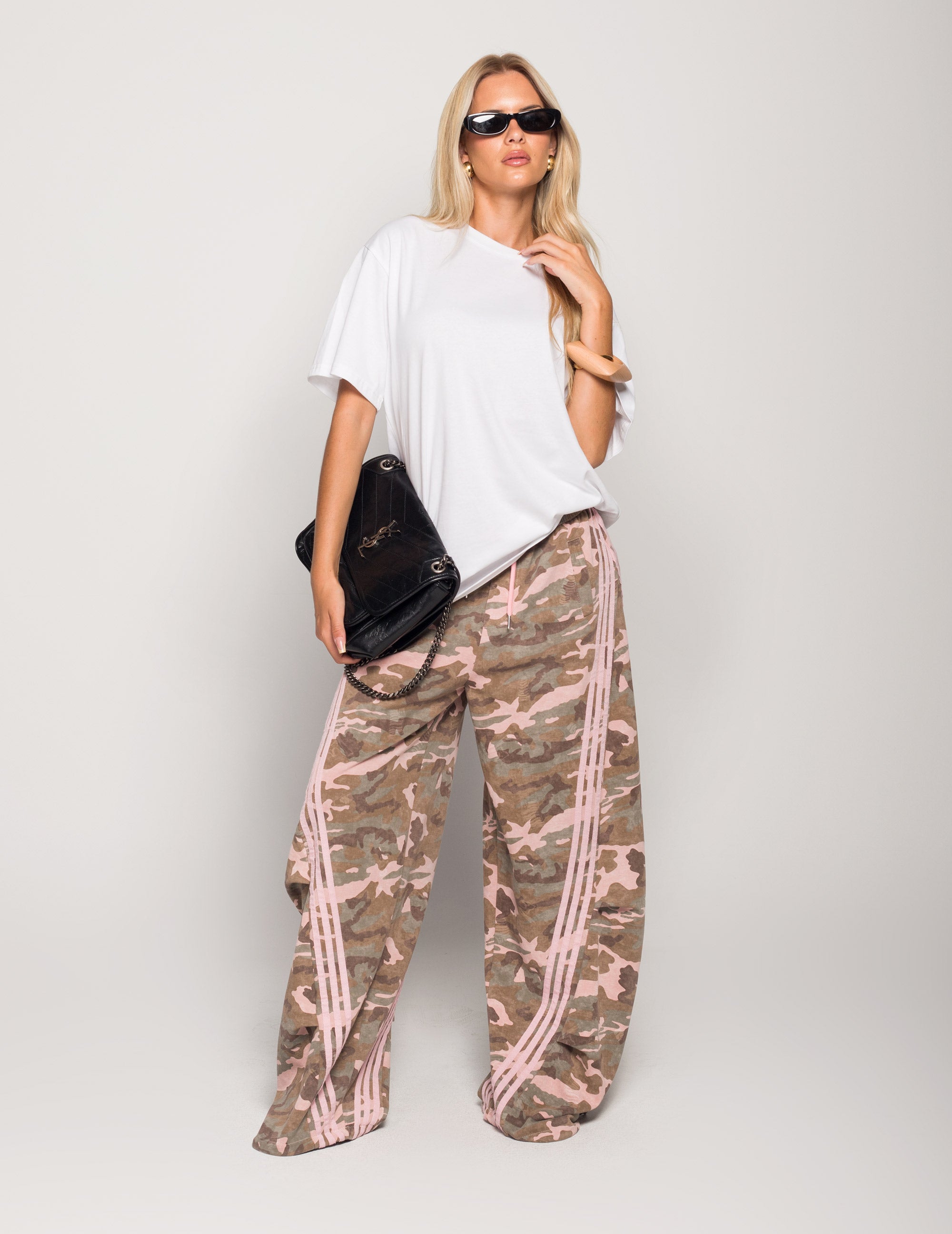 Calça De Felpa Camo Print