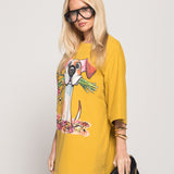 T-Shirt Ti.Amo Oversize Estampado Motivos S.Valentim