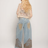 Calça Ti.Amo De Ganga Com Patchwork