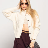 Casaco Ti.Amo De Malha Relevo Entrelaçado