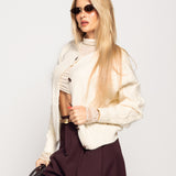 Casaco Ti.Amo De Malha Relevo Entrelaçado