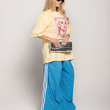 Calça Ti.Amo Em Tecido Impermiável Com Lista Tripla