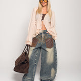 Calça Ti.Amo De Ganga Balloon Bolsos Efeito Pele