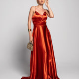 Vestido Glamour Com Decote Em V Pormenor Transparente
