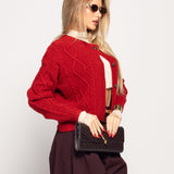 Casaco Ti.Amo De Malha Relevo Entrelaçado