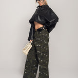 Calça Ti.Amo De Ganga Wide Leg Camo