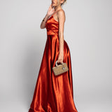 Vestido Glamour Com Decote Em V Pormenor Transparente