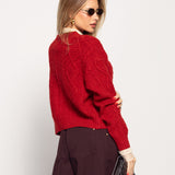 Casaco Ti.Amo De Malha Relevo Entrelaçado