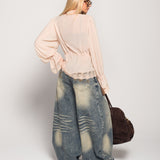 Calça Ti.Amo De Ganga Balloon Bolsos Efeito Pele