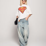 Calça Ti.Amo De Ganga Mega Wide Leg Com Rasgos