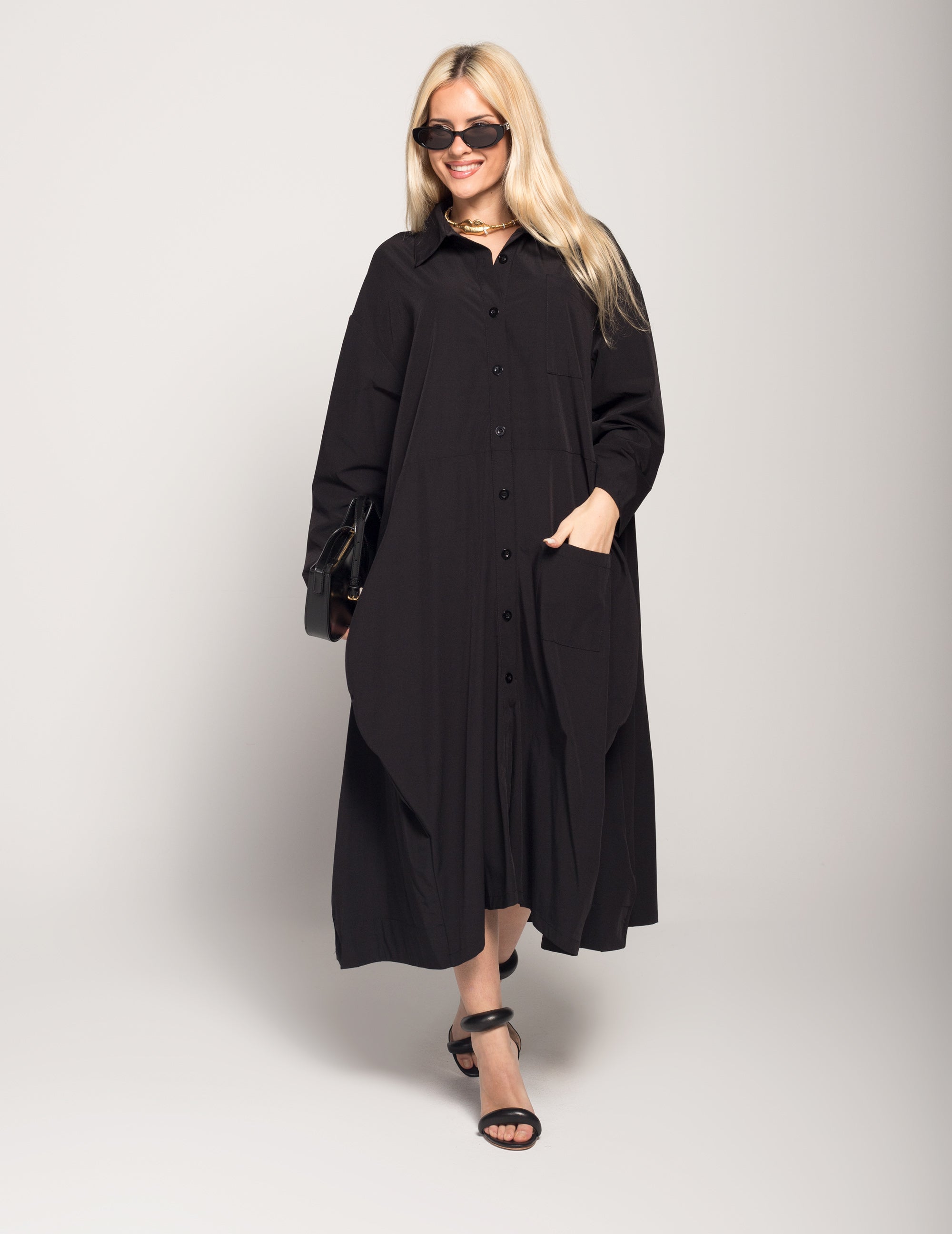 Vestido Camiseiro Ti.Amo Com Efeito Abalonado