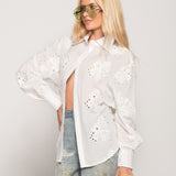 Camisa Ti.Amo Bordado Trabalhado & Perfurado