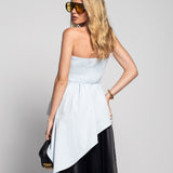 Top Ti.Amo Off Shoulder Efeito Ganga Com Laço