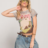 T-Shirt Ti.Amo Cropped Estampada