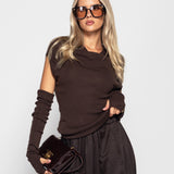 Top Ti.Amo Off Shoulder Com Mistura De Lã