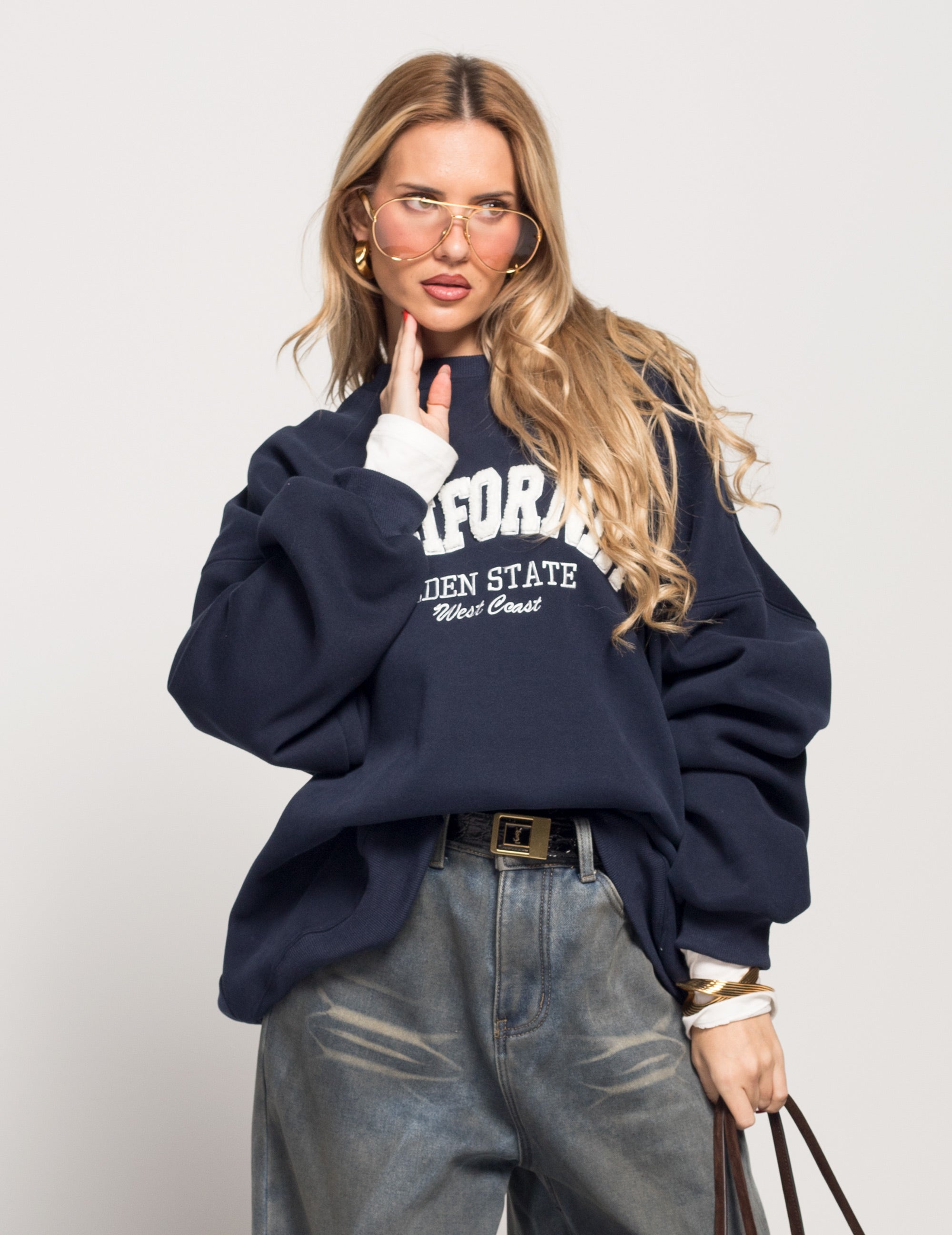 Sweat Ti.Amo De Felpa College Style California