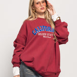 Sweat Ti.Amo De Felpa College Style California