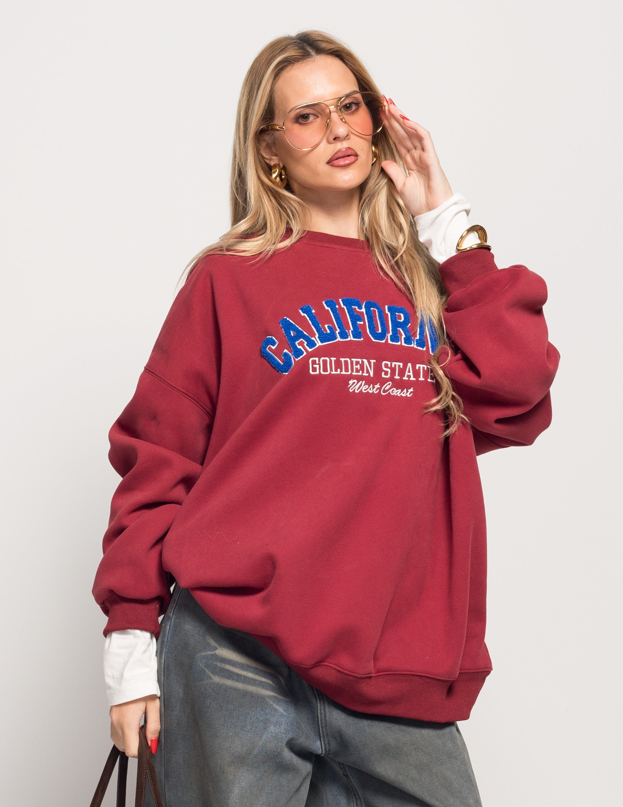 Sweat Ti.Amo De Felpa College Style California