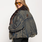 Casaco Ti.Amo De Ganga Cruzado Com Gola Removível