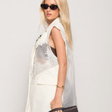 Colete Ti.Amo Faixa Guipura & Transparente