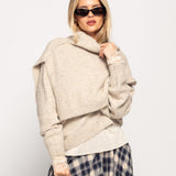 Camisola Ti.Amo De Malha Mistura De Lã Com Pull Over