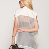 Colete Ti.Amo Faixa Guipura & Transparente