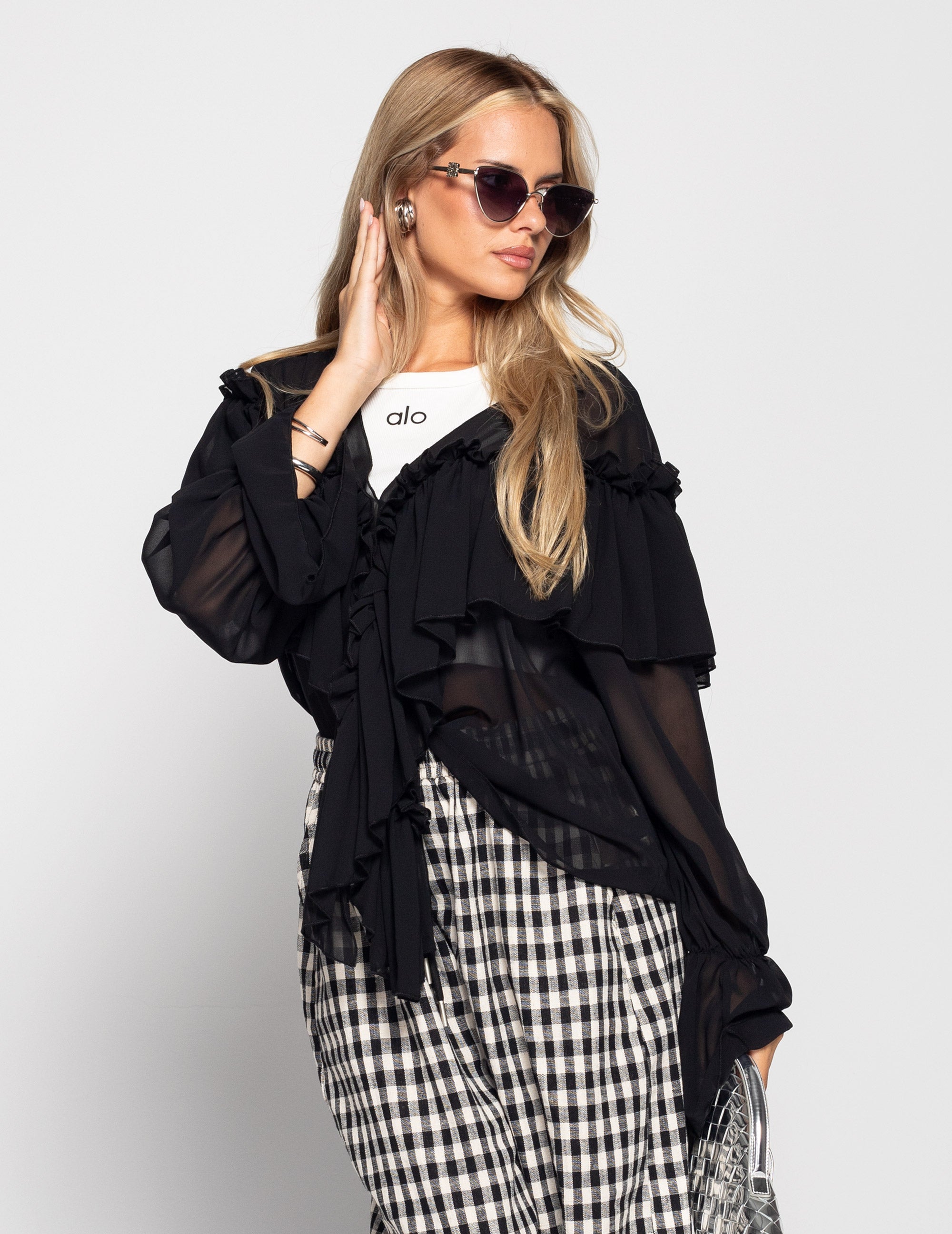 Blusa Ti.Amo Folhos Plissados