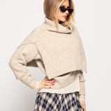 Camisola Ti.Amo De Malha Mistura De Lã Com Pull Over