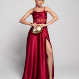 Glamour Corsettry Sheer Dress with Draped Neckline