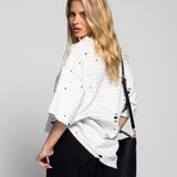 T-Shirt Ti.Amo Riscada Com Efeito Sobreposto
