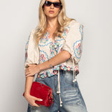 Top Ti.Amo Bordado Motivos Florais