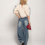 Calça Ti.Amo De Ganga Balloon Bolsos Invertidos
