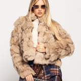 Casaco Ti.Amo De Pêlo Natural De Raposa