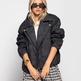 Biker Oversize De Pele Sintética