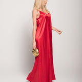 Vestido Ti.Amo Longo Acetinado Premium Pormenores Dourados