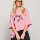 T-Shirt Ti.Amo Estampado Tipo Desgastado