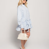 Camisa Ti.Amo Riscas Com Folhos