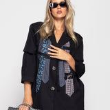 Blazer Ti.Amo Risca Diplomática Com Patchwork