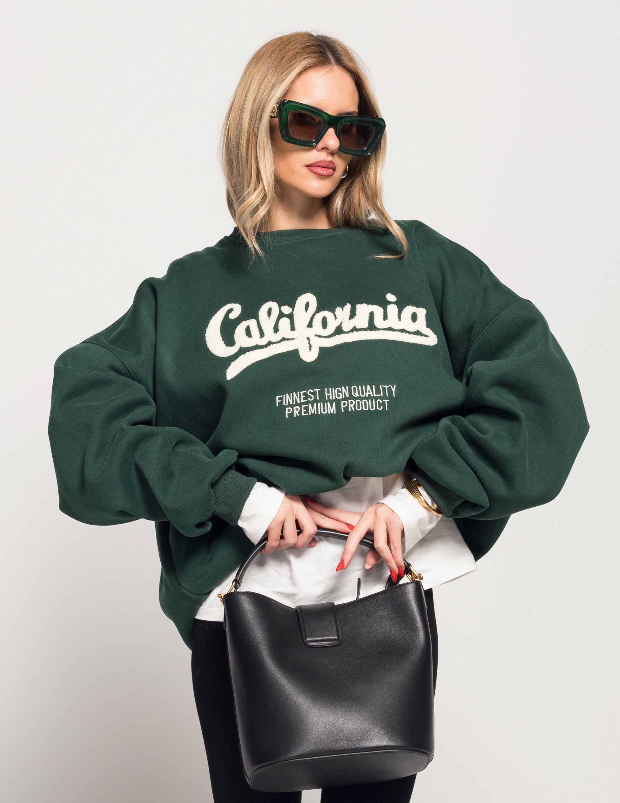 Sweat Ti.Amo De Felpa California Bordado Tipo Pêlinho