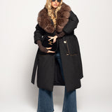 Blusão Ti.Amo De Penas De Pato Com Pêlo Natural