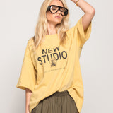 T-Shirt Ti.Amo Estampado Tipo Desgastado