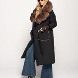 Blusão Ti.Amo De Penas De Pato Com Pêlo Natural