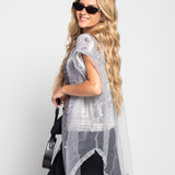 Colete Ti.Amo Patchwork Com Tule Incorporado